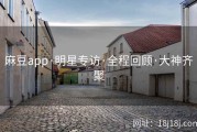 麻豆app·明星专访·全程回顾·大神齐聚