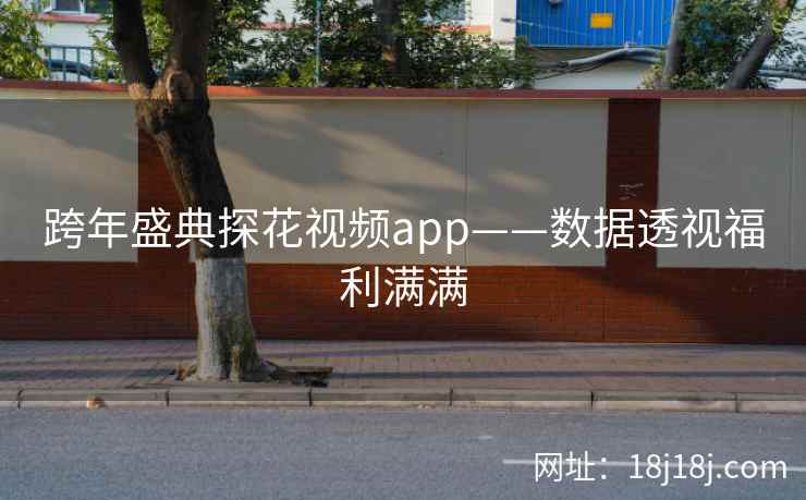 跨年盛典探花视频app——数据透视福利满满