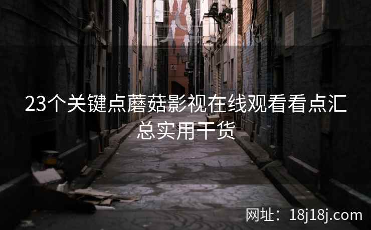 23个关键点蘑菇影视在线观看看点汇总实用干货