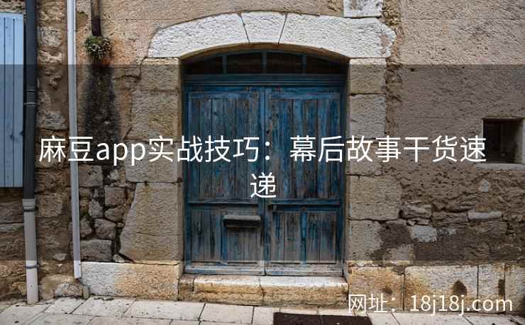 麻豆app实战技巧：幕后故事干货速递