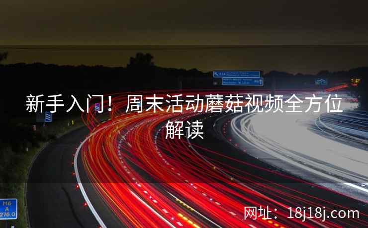 新手入门！周末活动蘑菇视频全方位解读